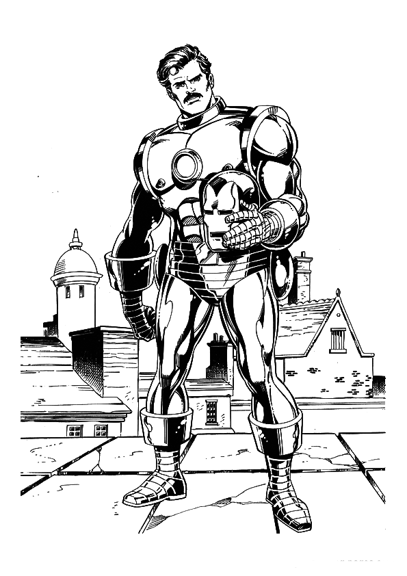 Iron Man Coloring Pages for Kids Marvel 90