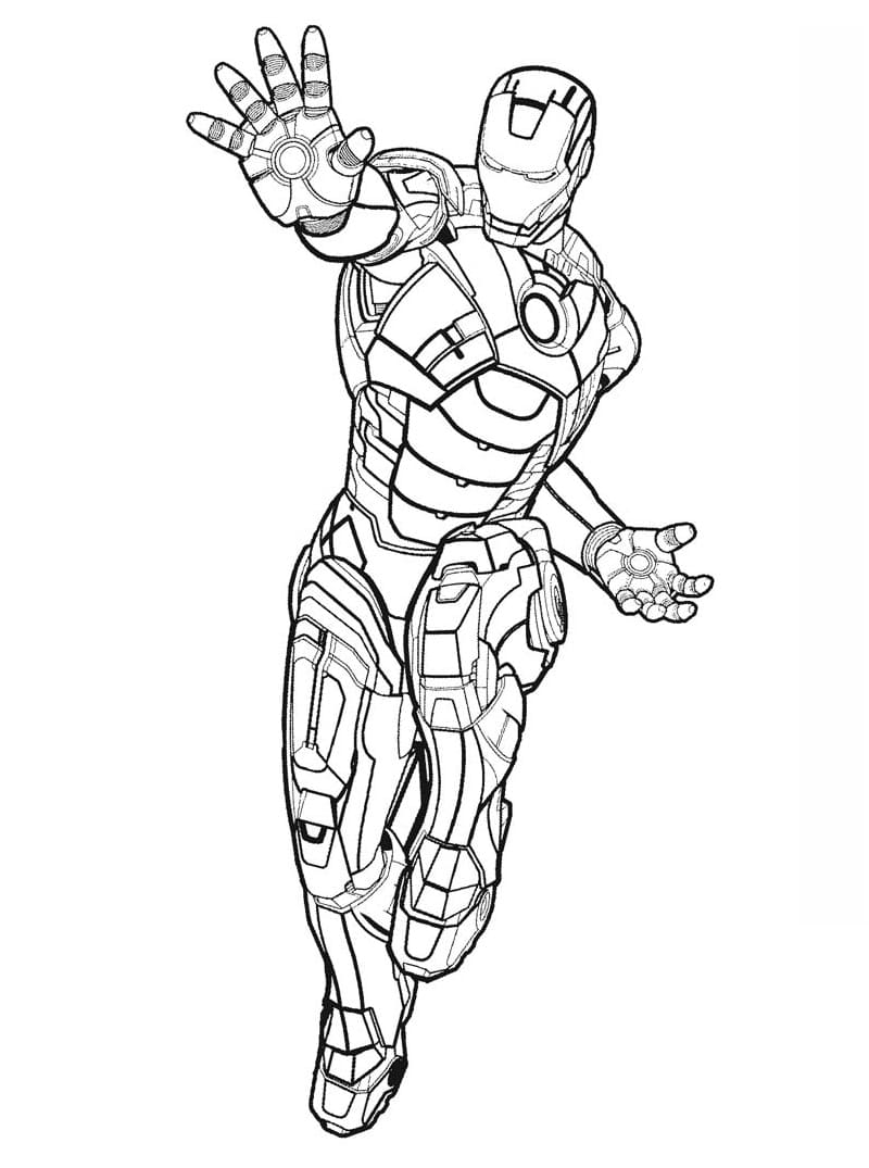 Iron Man Coloring Pages for Kids Marvel 93