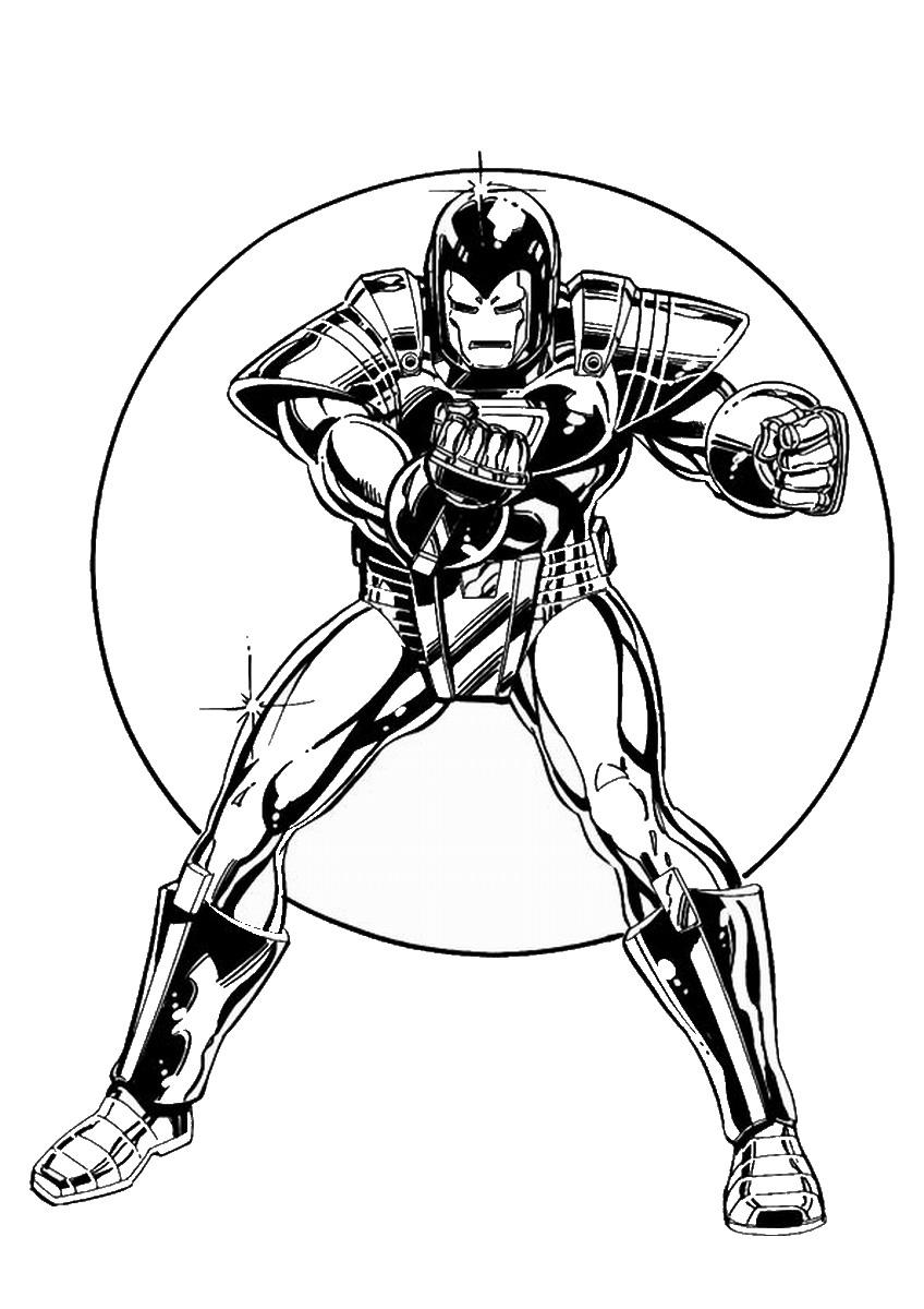 Iron Man Coloring Pages for Kids Marvel 96