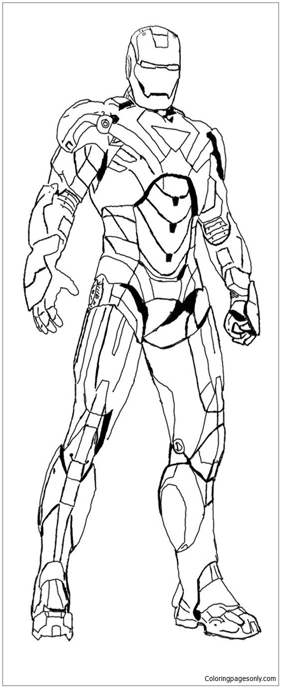 Iron Man Coloring Pages for Kids Marvel 99