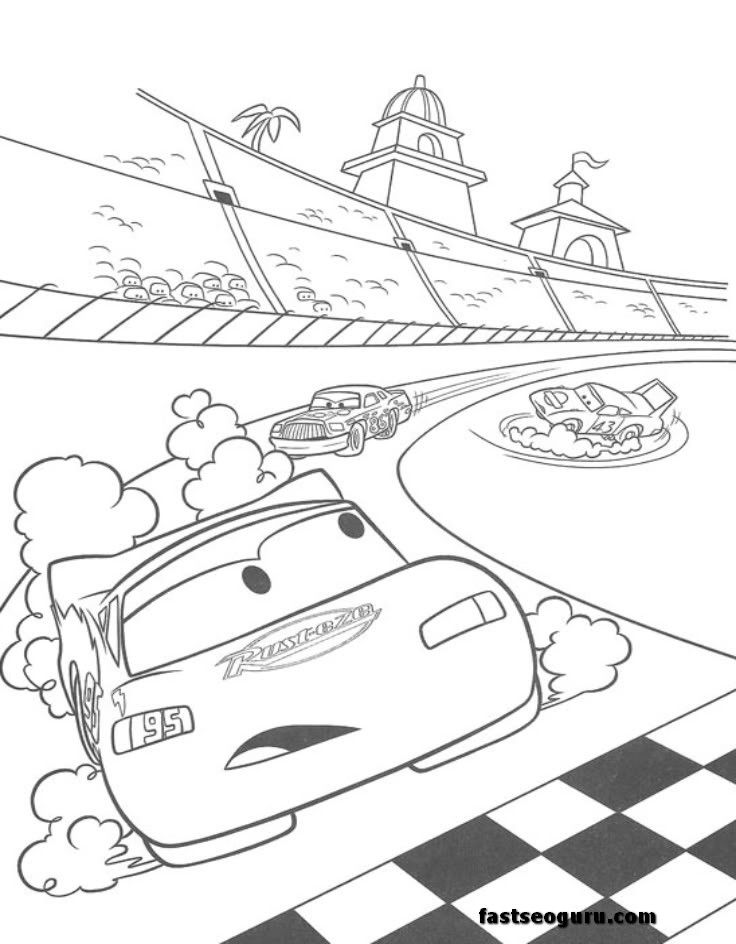 Lightning Mcqueen Coloring Pages Free Printable 14