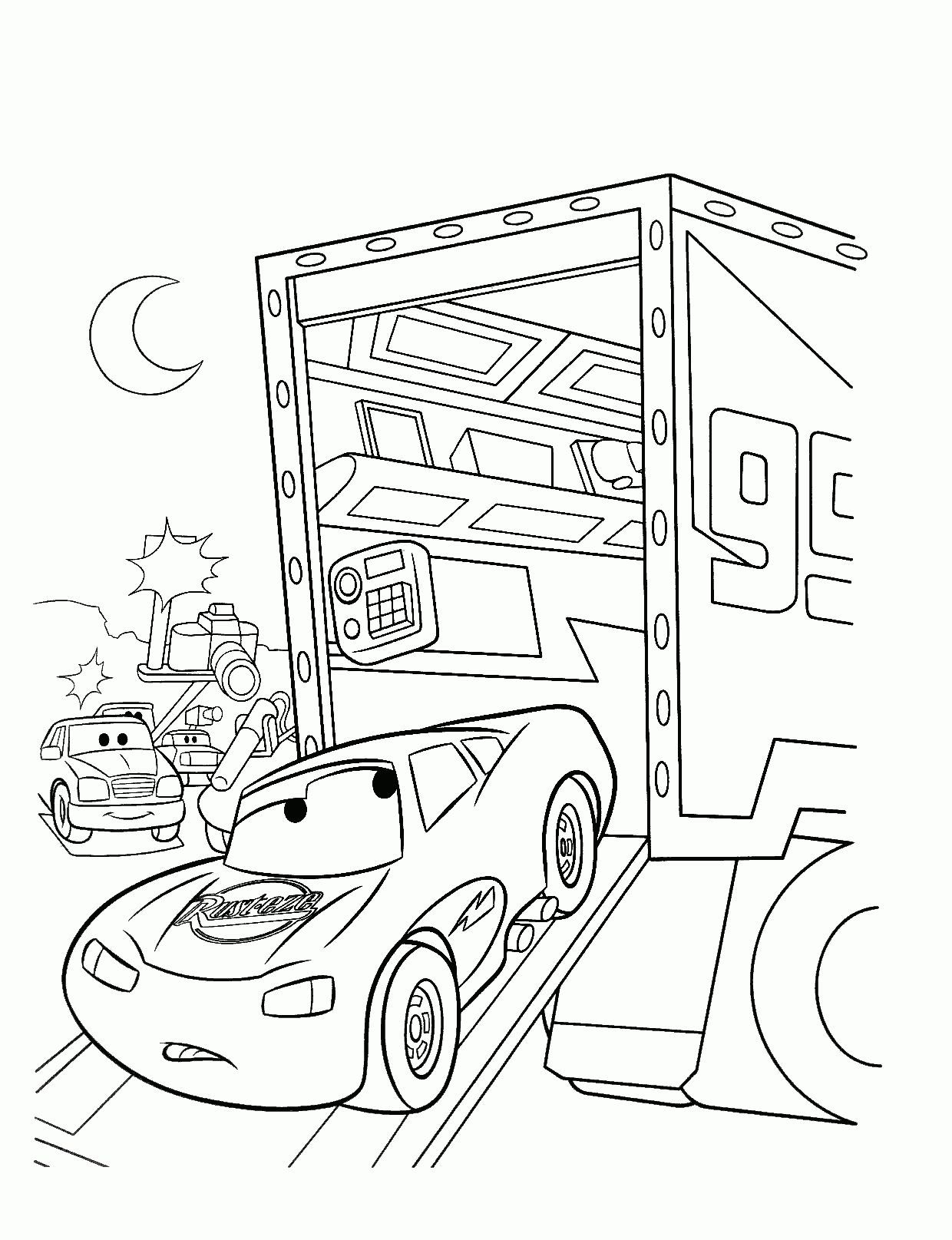 Lightning Mcqueen Coloring Pages Free Printable 16