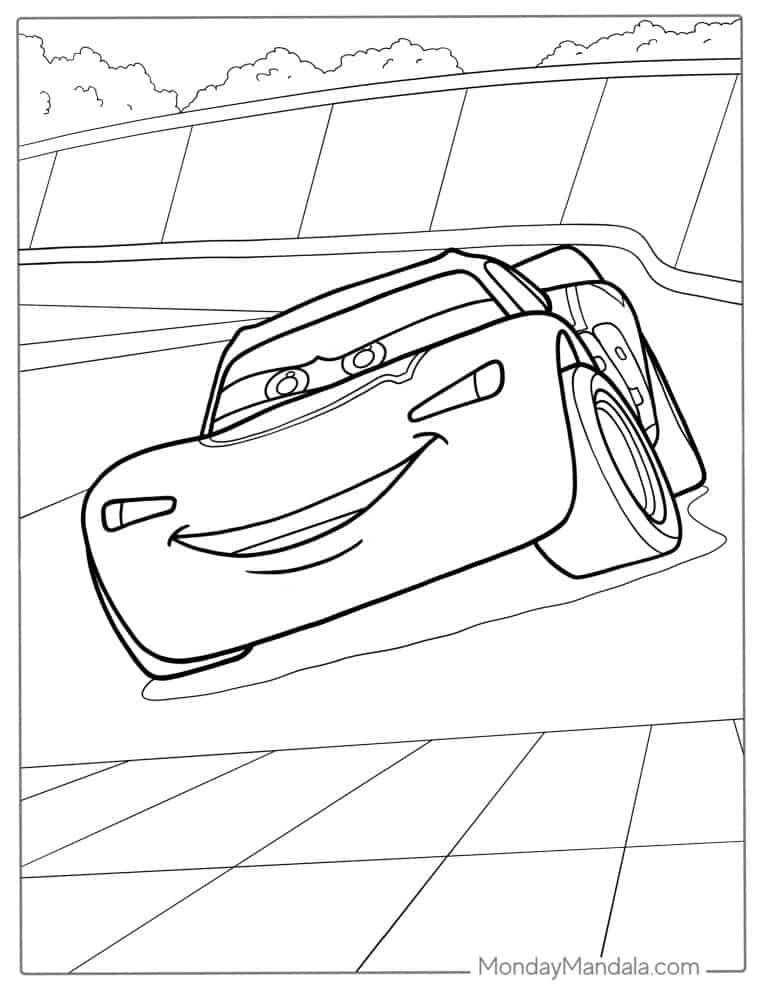 Lightning Mcqueen Coloring Pages Free Printable 19