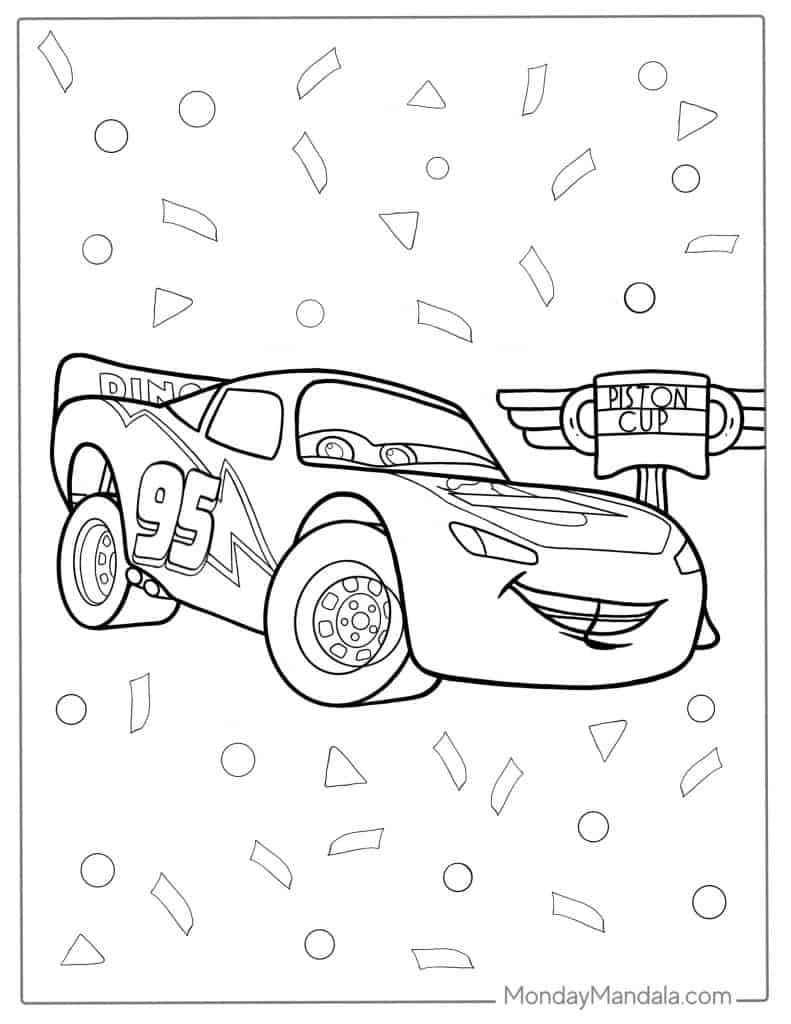 Lightning Mcqueen Coloring Pages Free Printable 41