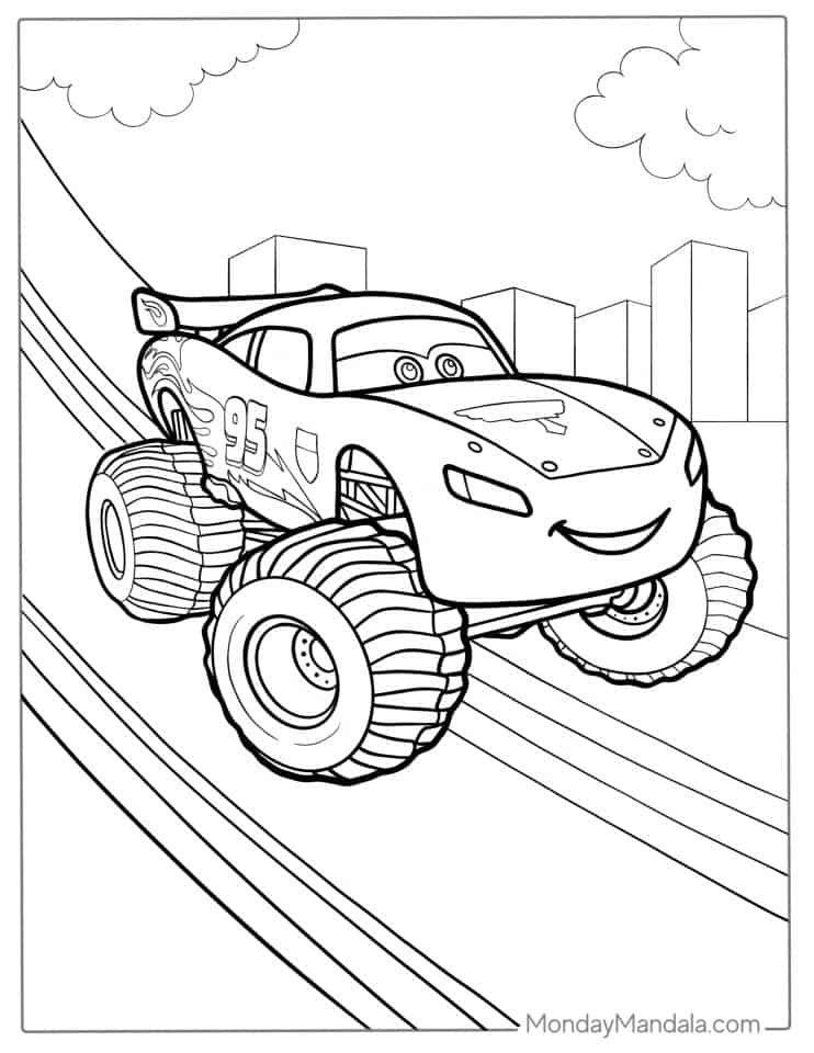 Lightning Mcqueen Coloring Pages Free Printable 67