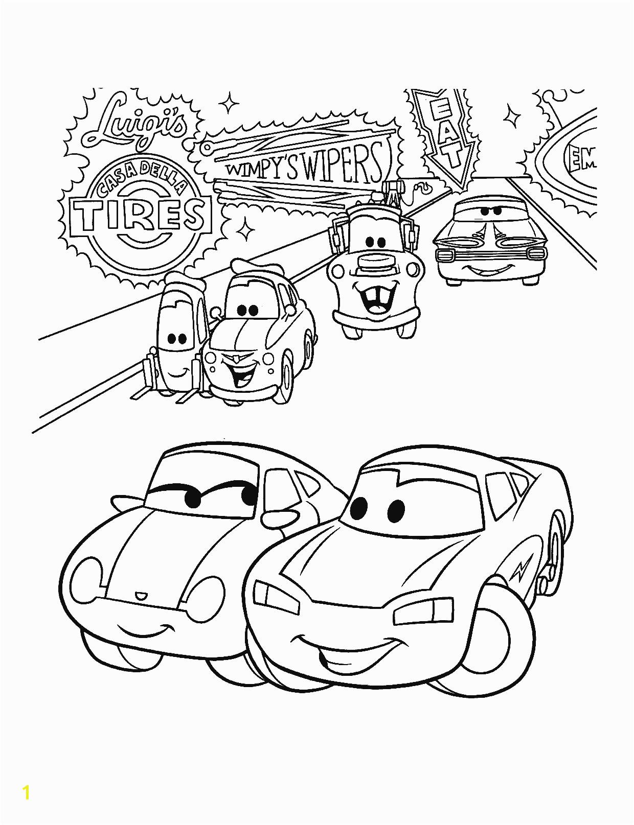 Lightning Mcqueen Coloring Pages Free Printable 90