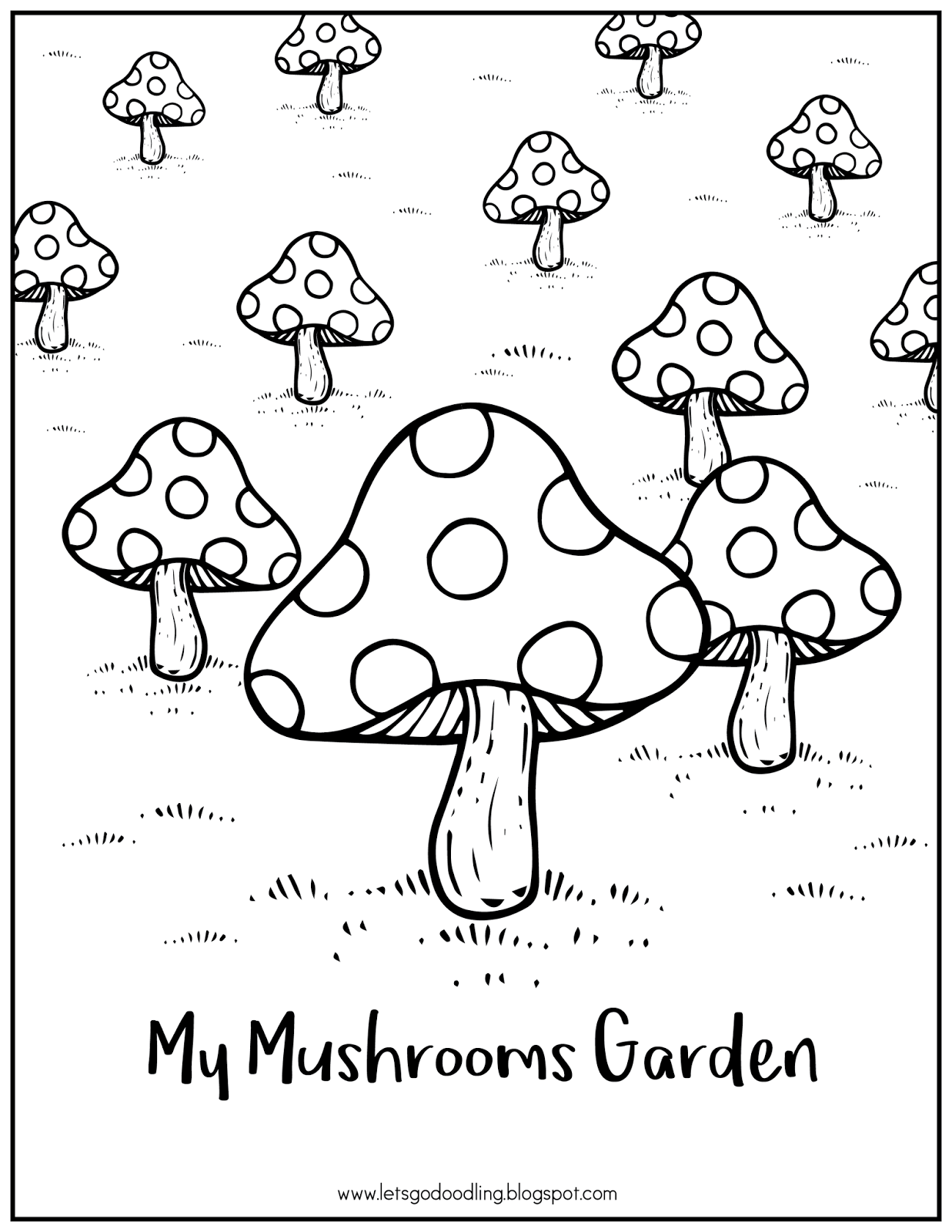 Mushroom Coloring Pages for Adults Printable 17