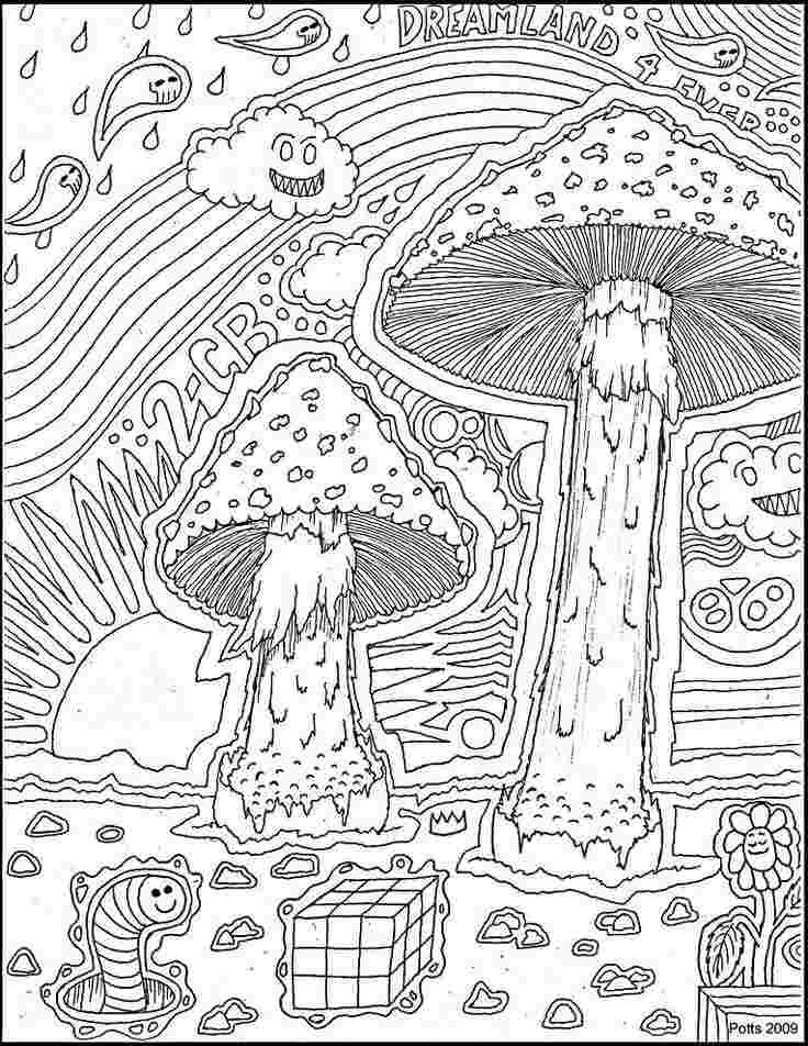 Mushroom Coloring Pages for Adults Printable 39