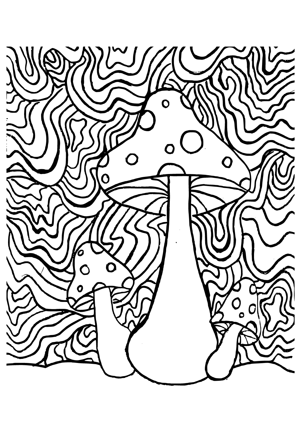 Mushroom Coloring Pages for Adults Printable 44