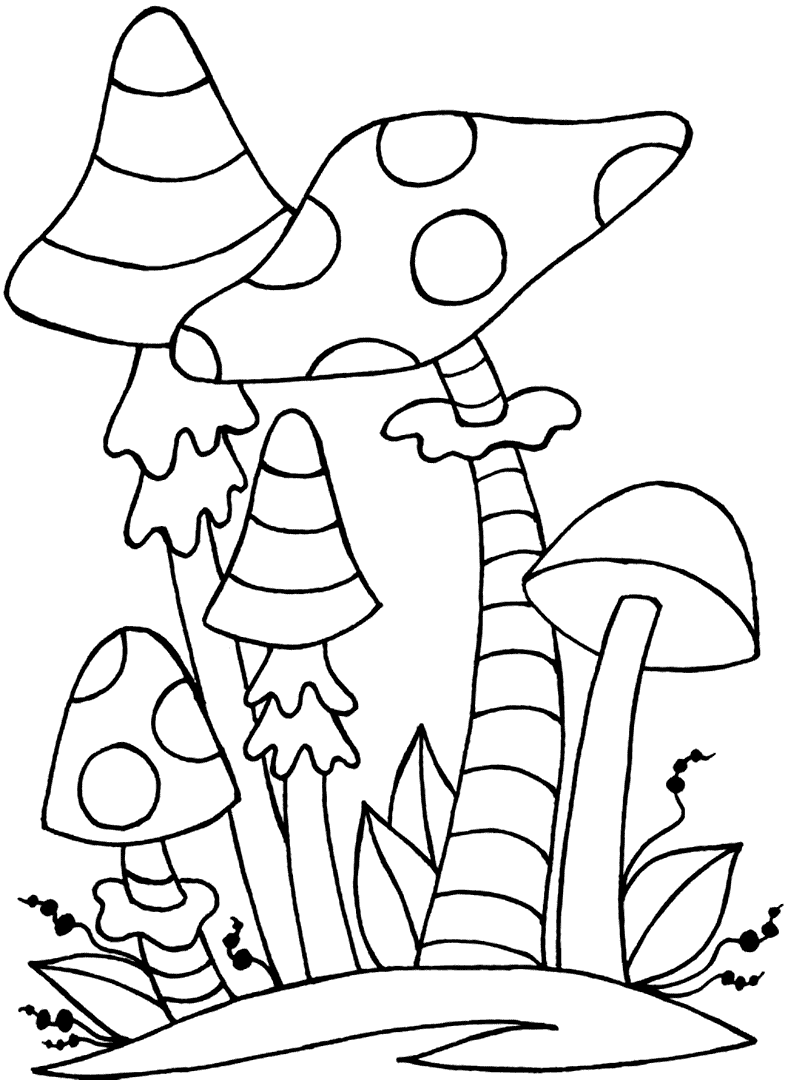 Mushroom Coloring Pages for Adults Printable 45