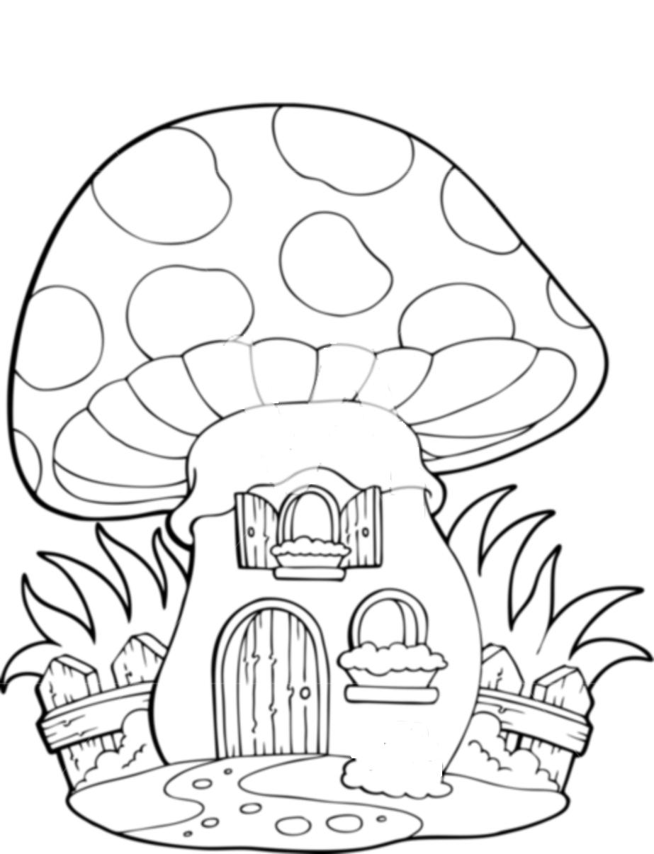 Mushroom Coloring Pages for Adults Printable 61