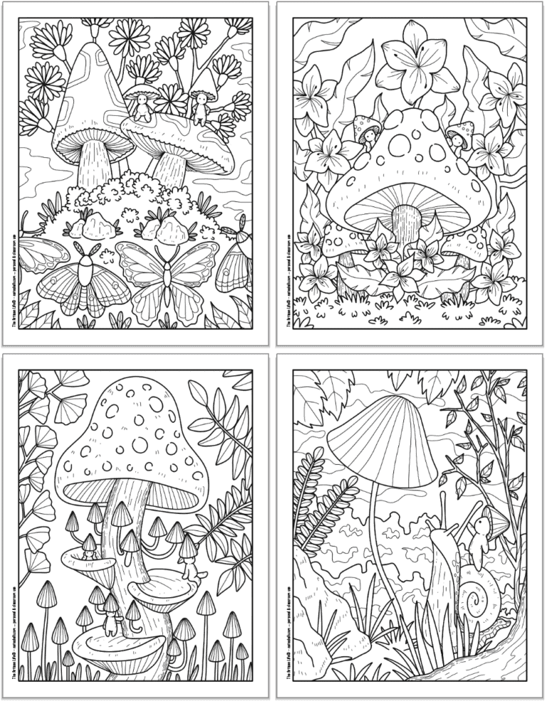 Mushroom Coloring Pages for Adults Printable 63