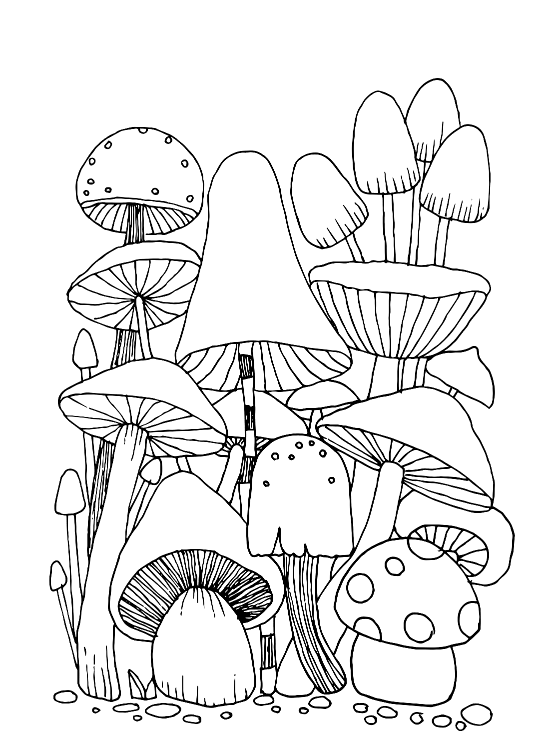 Mushroom Coloring Pages for Adults Printable 64