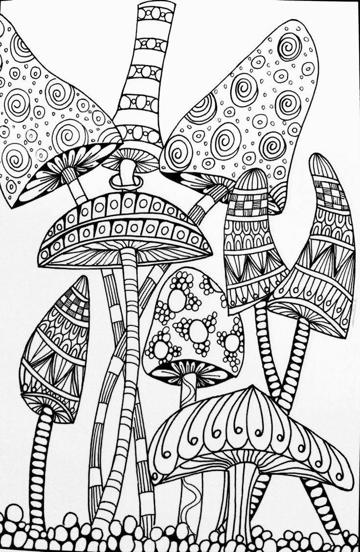 Mushroom Coloring Pages for Adults Printable 73