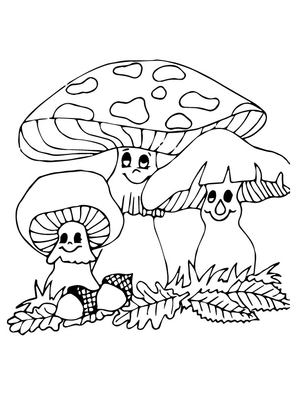 Mushroom Coloring Pages for Adults Printable 8