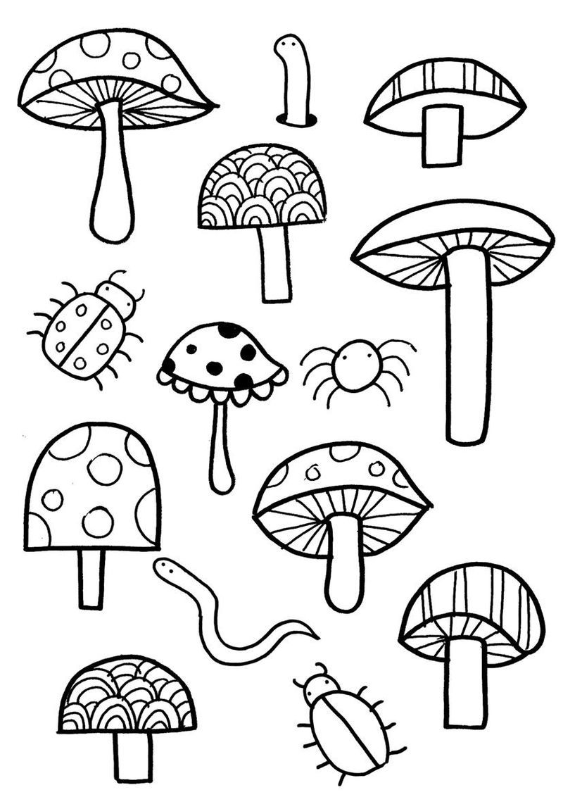 Mushroom Coloring Pages for Adults Printable 85