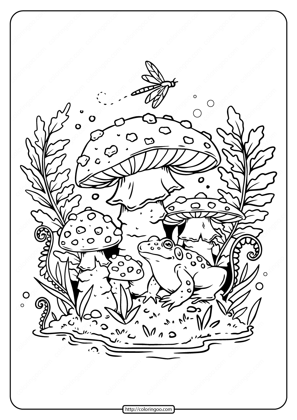 Mushroom Coloring Pages for Adults Printable 88