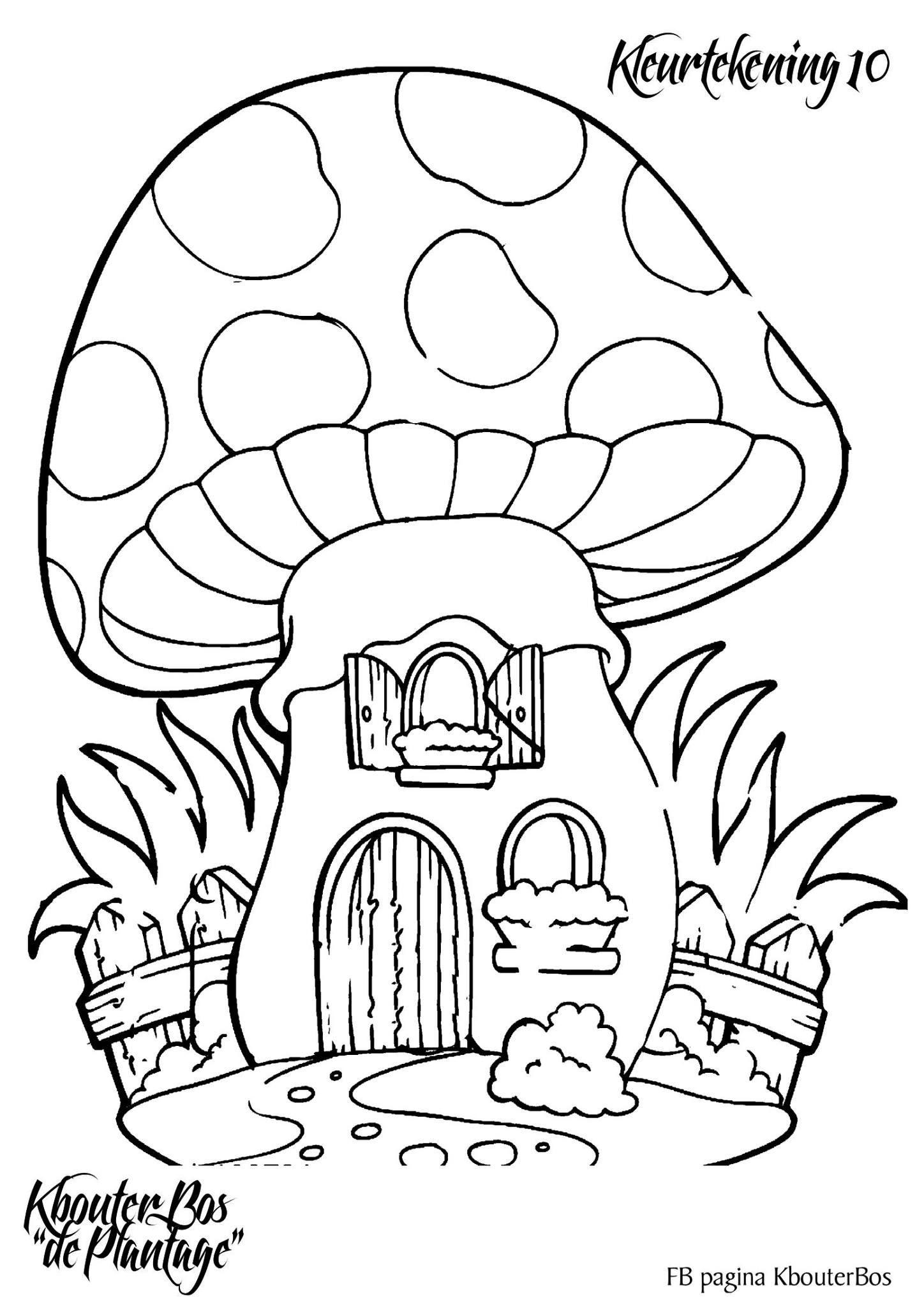 Mushroom Coloring Pages for Adults Printable 90