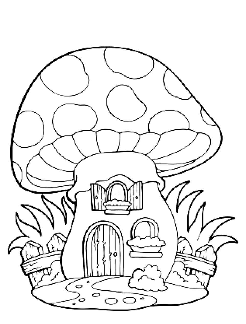 Mushroom Coloring Pages for Adults Printable 93