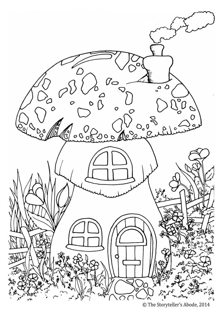 Mushroom Coloring Pages for Adults Printable 97