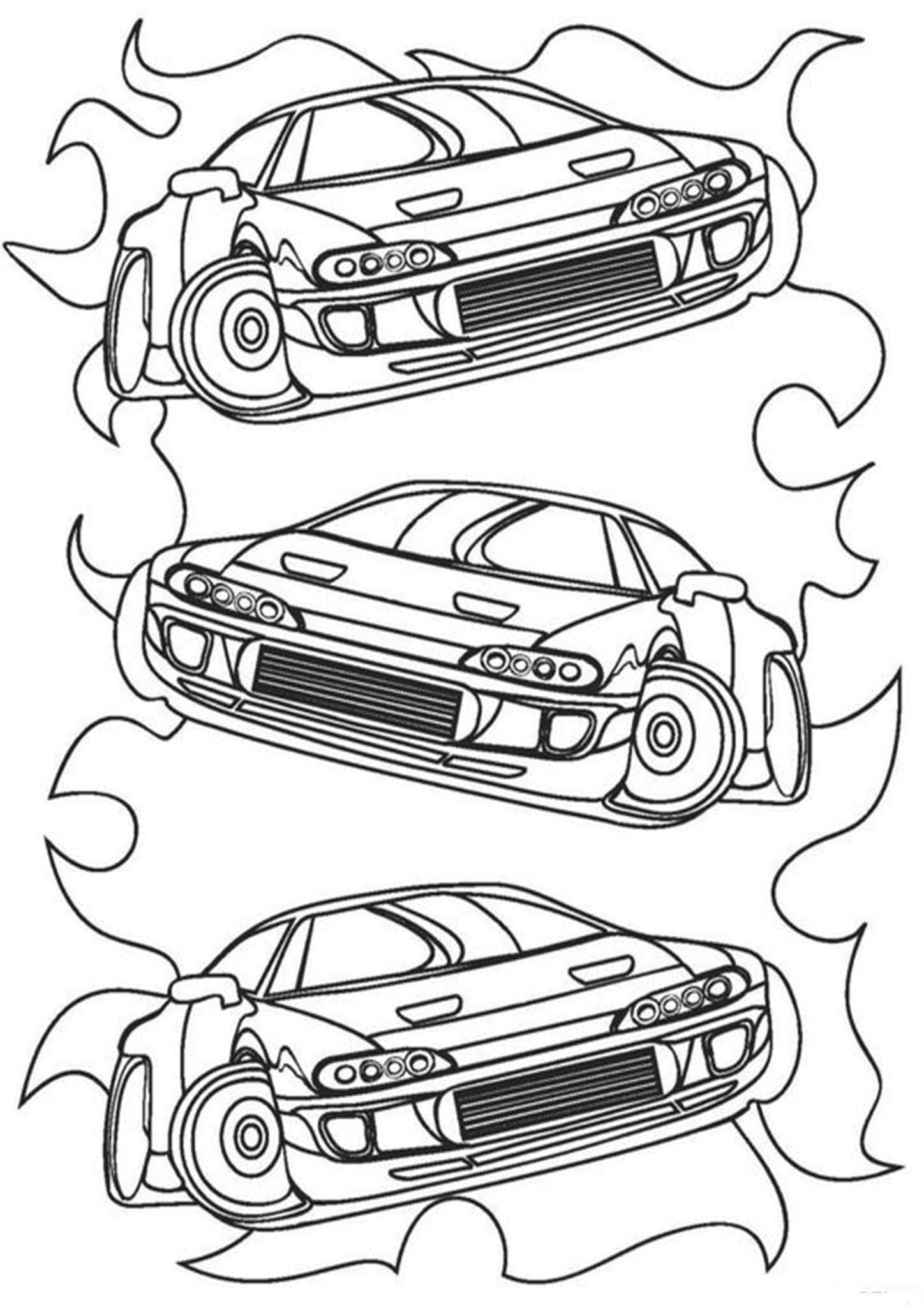 Race Car Coloring Pages Free Printable Kids 102