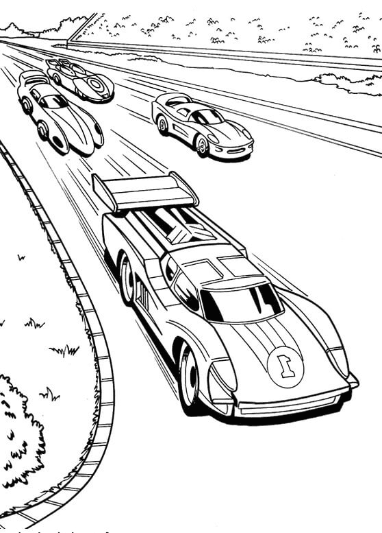 Race Car Coloring Pages Free Printable Kids 109