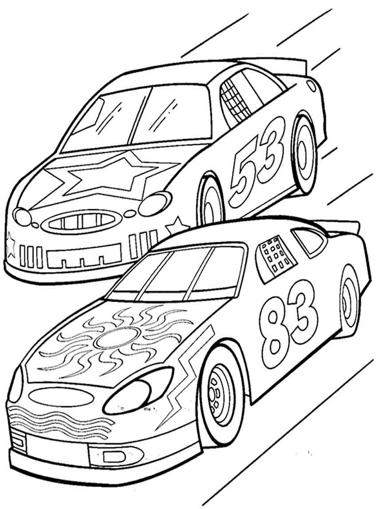 Race Car Coloring Pages Free Printable Kids 150