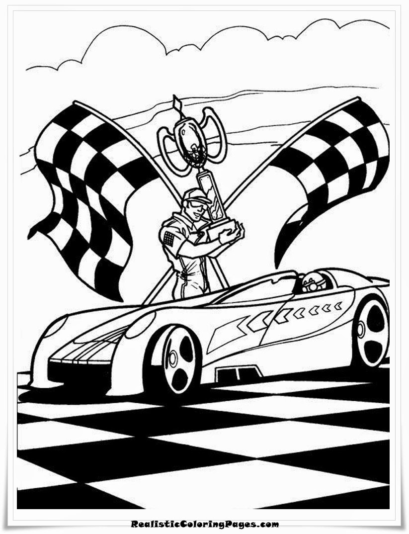 Race Car Coloring Pages Free Printable Kids 22