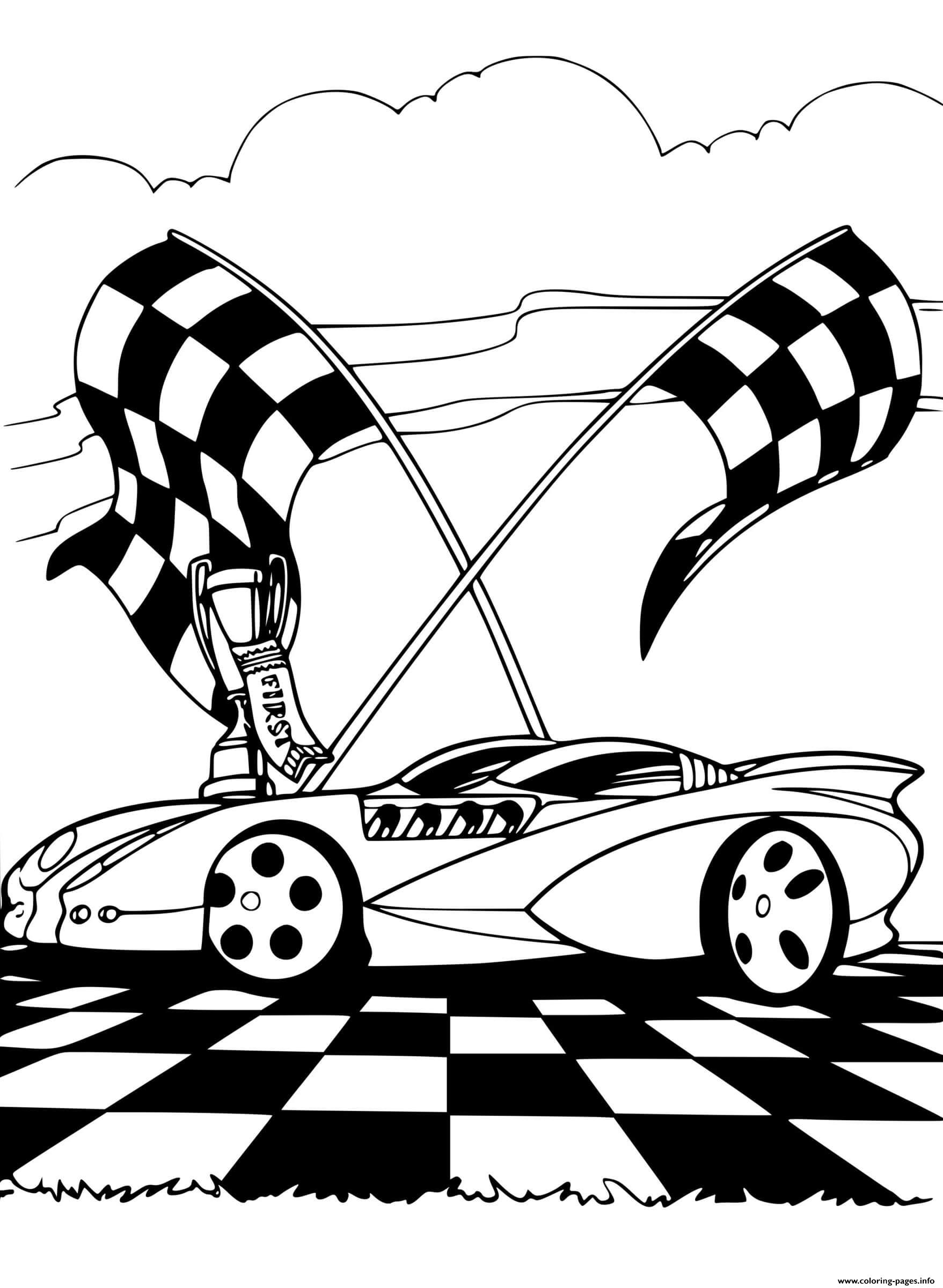 Race Car Coloring Pages Free Printable Kids 37