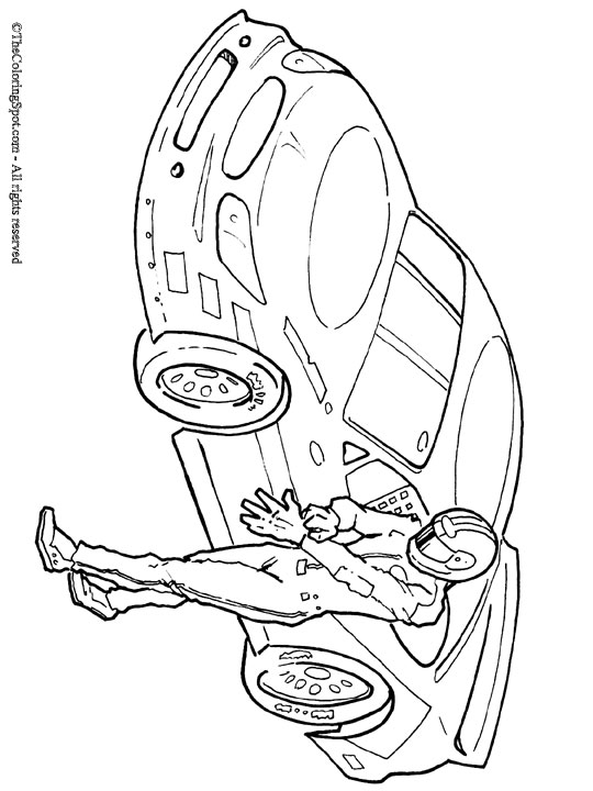 Race Car Coloring Pages Free Printable Kids 52