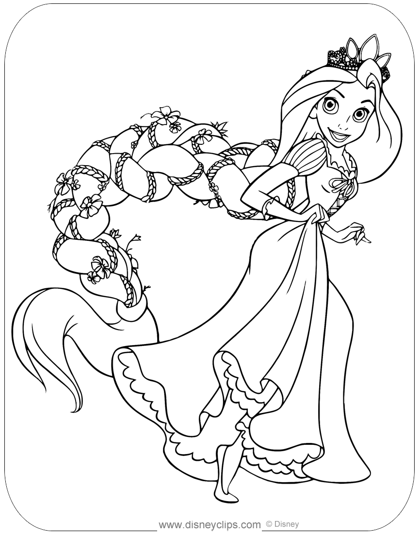 Rapunzel Coloring Pages Free Printable 10