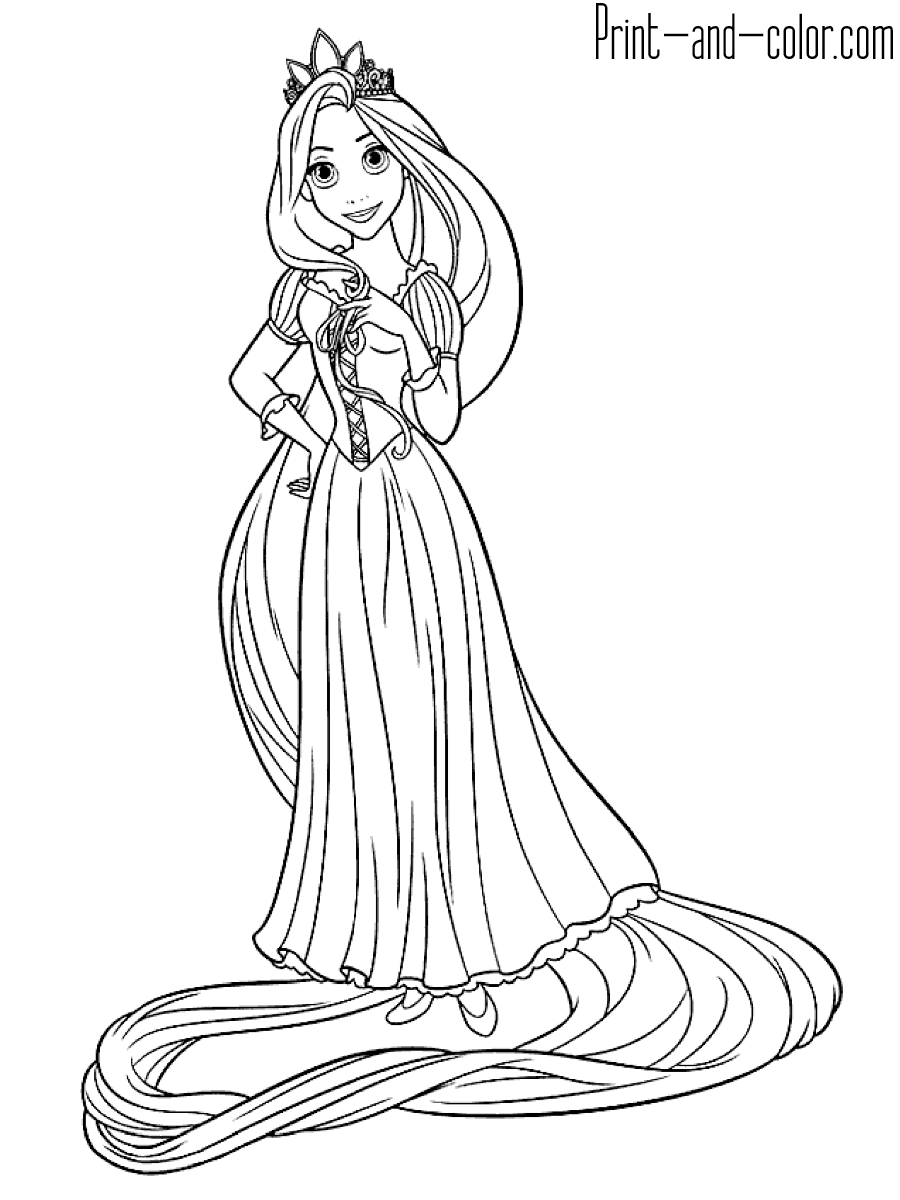 Rapunzel Coloring Pages Free Printable 107