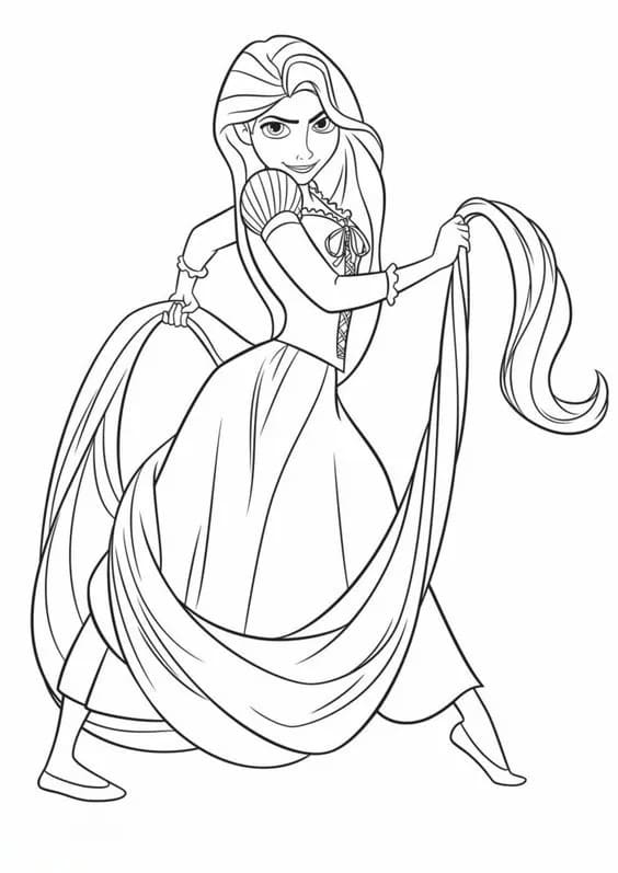 Rapunzel Coloring Pages Free Printable 117