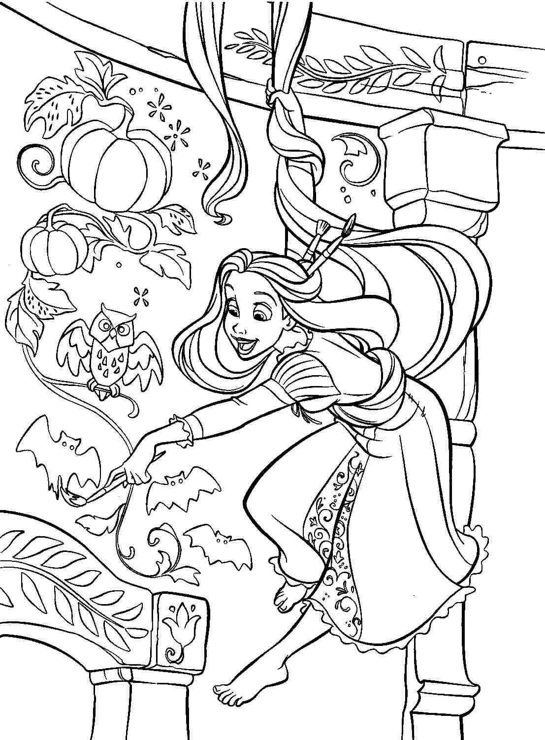 Rapunzel Coloring Pages Free Printable 127