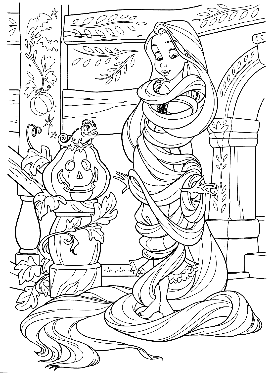 Rapunzel Coloring Pages Free Printable 129