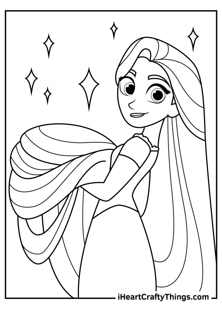 Rapunzel Coloring Pages Free Printable 130