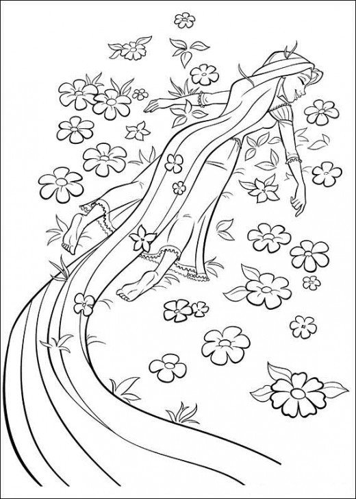 Rapunzel Coloring Pages Free Printable 132