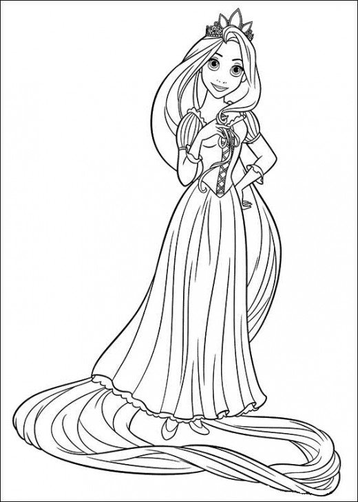 Rapunzel Coloring Pages Free Printable 134