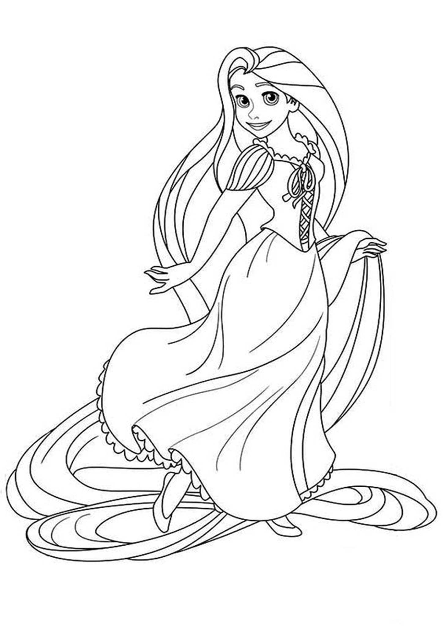 Rapunzel Coloring Pages Free Printable 135