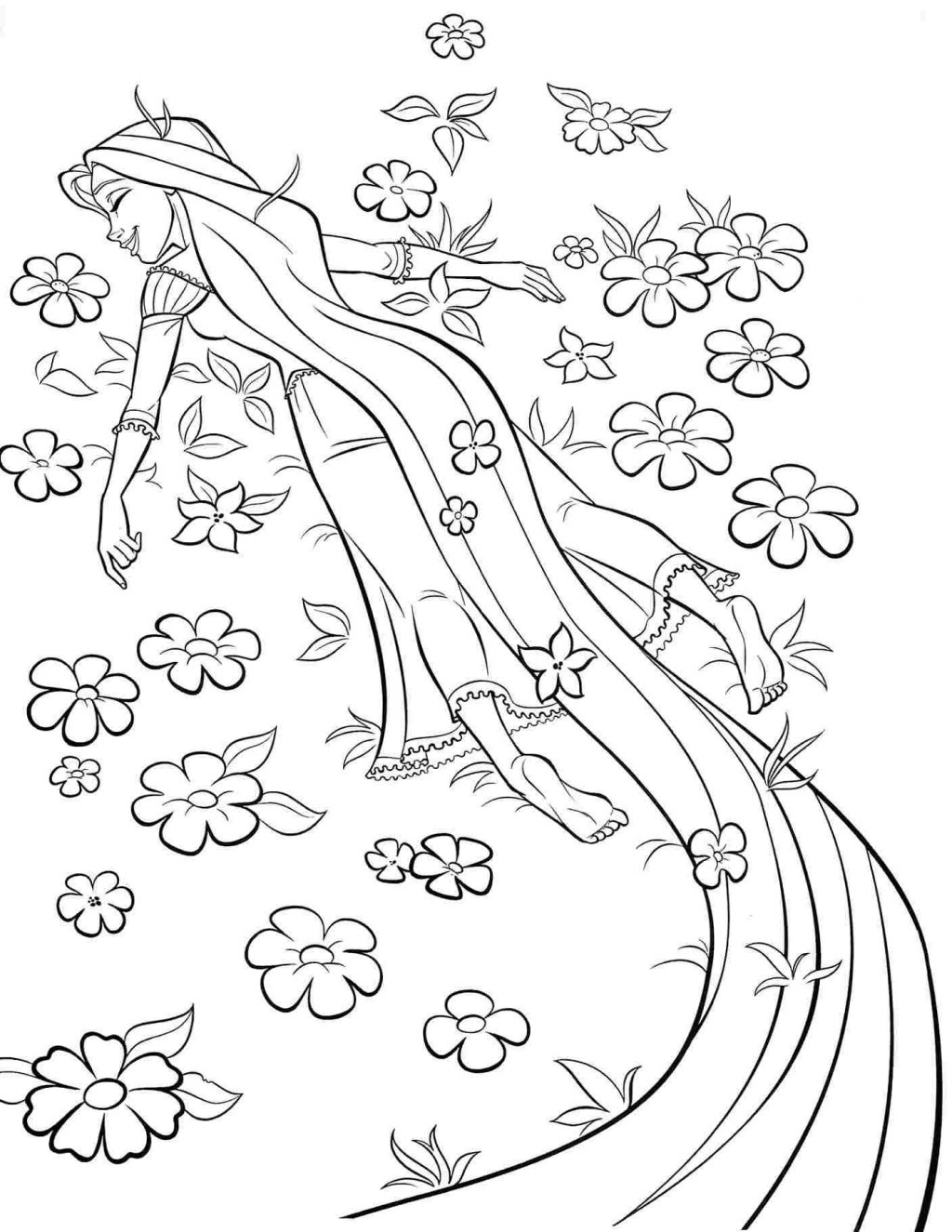 Rapunzel Coloring Pages Free Printable 15