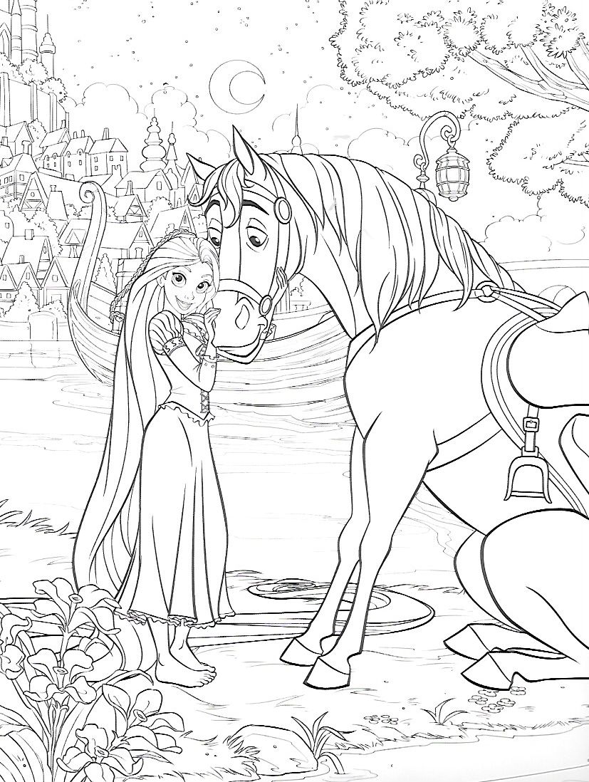 Rapunzel Coloring Pages Free Printable 20