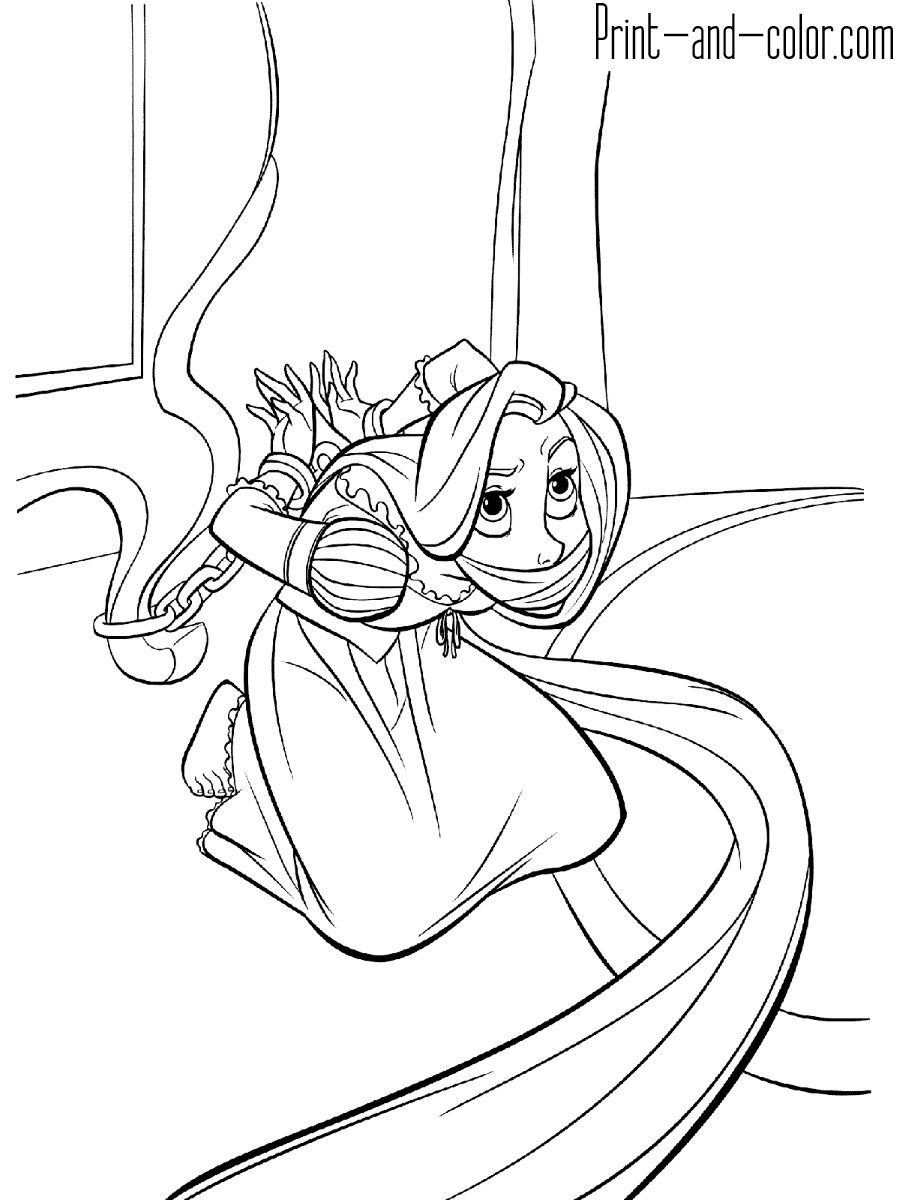 Rapunzel Coloring Pages Free Printable 3