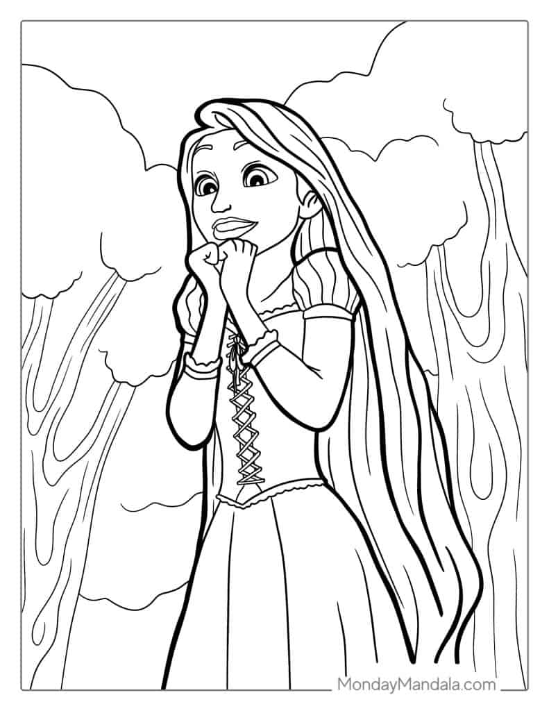 Rapunzel Coloring Pages Free Printable 35