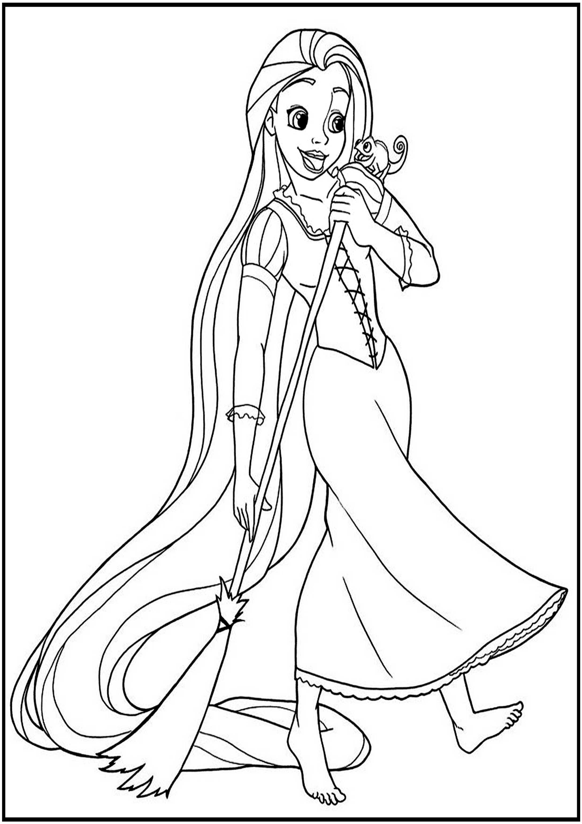 Rapunzel Coloring Pages Free Printable 46