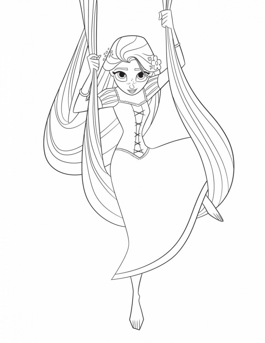 Rapunzel Coloring Pages Free Printable 48