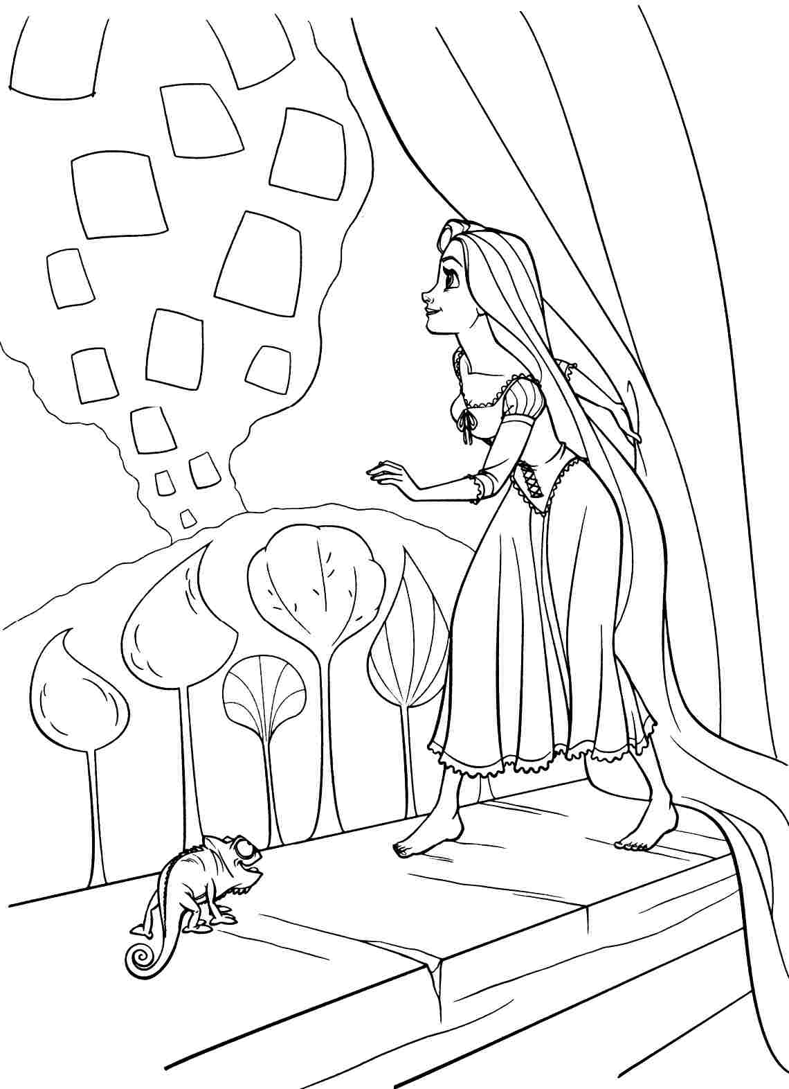 Rapunzel Coloring Pages Free Printable 59