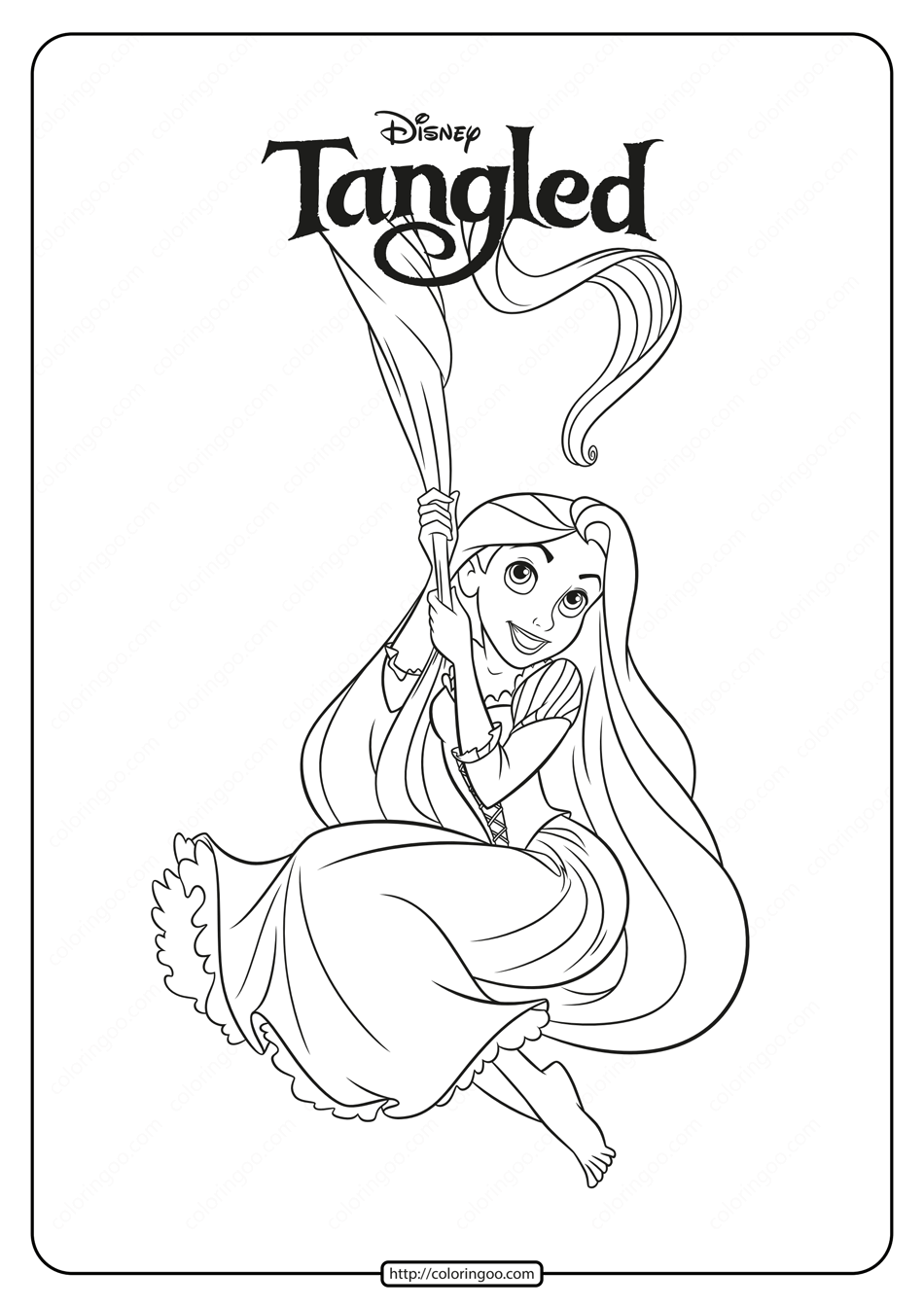 Rapunzel Coloring Pages Free Printable 61