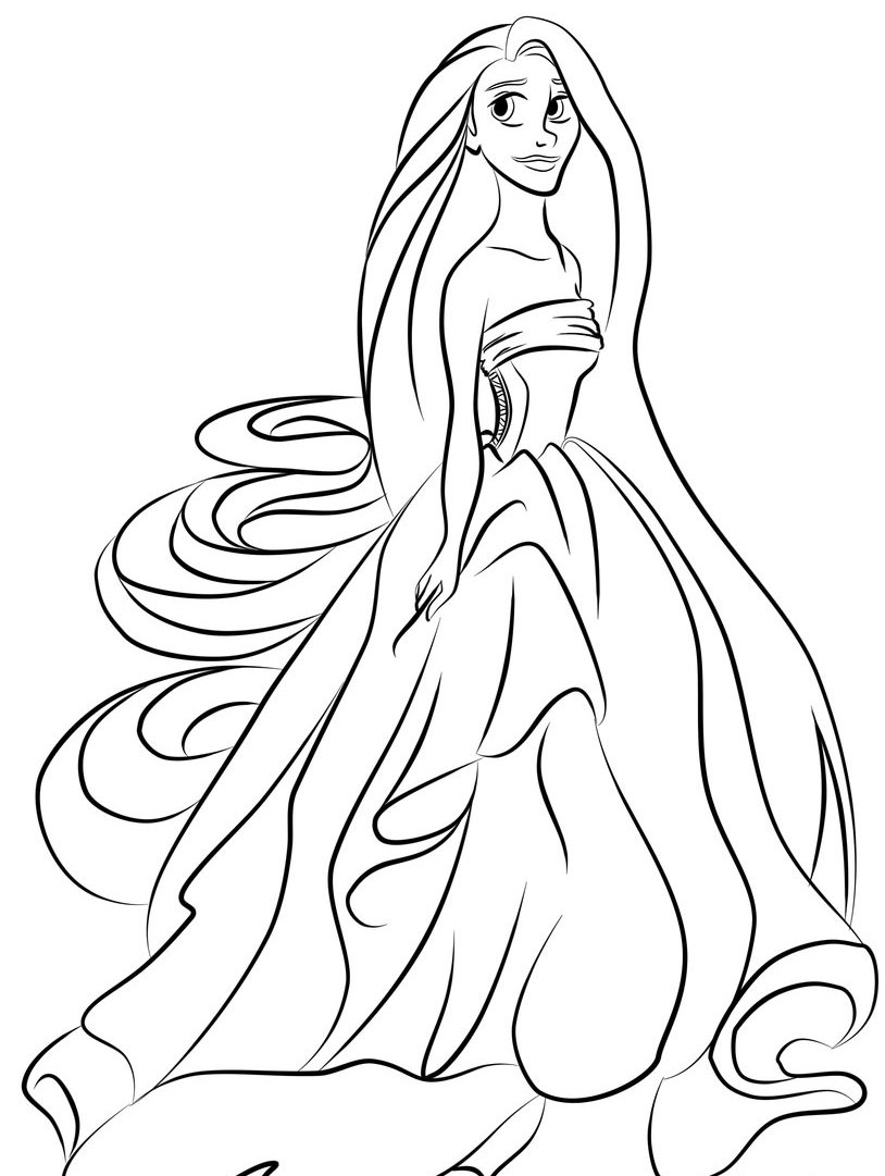 Rapunzel Coloring Pages Free Printable 75