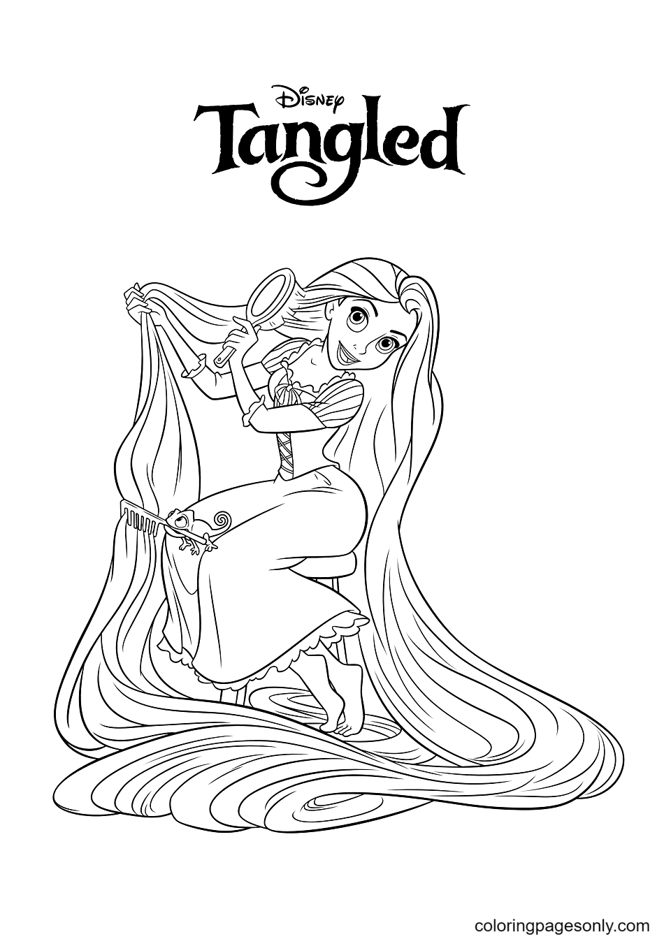 Rapunzel Coloring Pages Free Printable 82