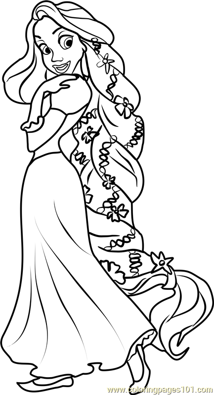 Rapunzel Coloring Pages Free Printable 88